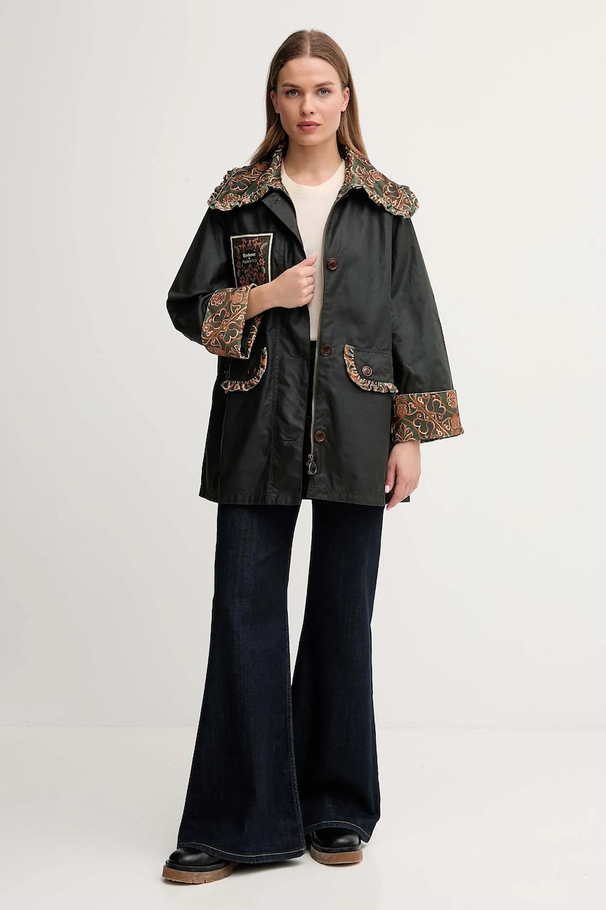 Бавовняна куртка Barbour x Farm Rio